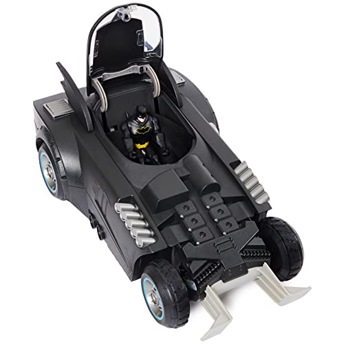 Batman Launch and Defend Batmobile Remote Control Vehicle with Exclusive 4-inch Batman Figure, Kids Toys for Boys