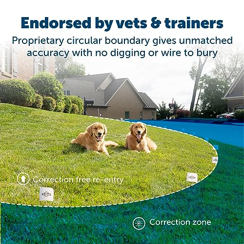 PetSafe Stay & Play Compact Wireless Pet Fence, LCD Screen to Adjust Circular Boundary, Secure up to 3/4 Acre Area, Use for All Your Pets, Portable System from the Parent Company of INVISIBLE FENCE