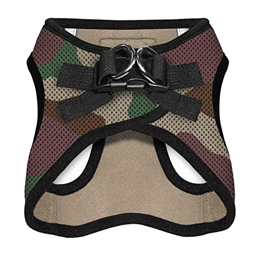 Voyager Step-in Air Dog Harness - All Weather Mesh Step in Vest Harness for Small and Medium Dogs by Best Pet Supplies - Harness (Army/Black Trim), XXX-Small