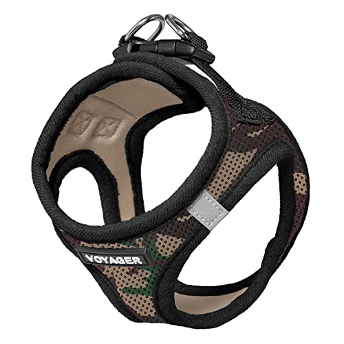 Voyager Step-in Air Dog Harness - All Weather Mesh Step in Vest Harness for Small and Medium Dogs by Best Pet Supplies - Harness (Army/Black Trim), XXX-Small