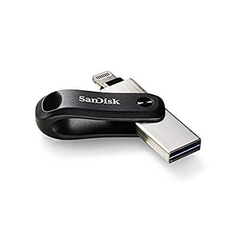 SanDisk 128GB iXpand Flash Drive Go for iPhone and iPad - SDIX60N-128G-GN6NE, Silver