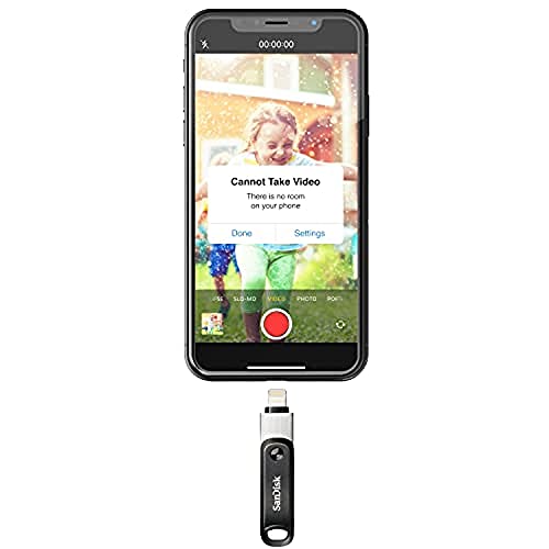 SanDisk 128GB iXpand Flash Drive Go for iPhone and iPad - SDIX60N-128G-GN6NE, Silver
