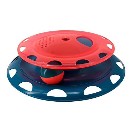 Catstages Catnip Chase Track Red and Blue Interactive Cat Toy, All Breed Sizes