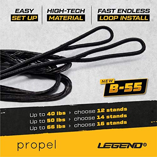 LEGEND Recurve Bow String - Dacron Bow String Replacement - Traditional Bowstrings - Recurve Bow Archery Accessories - Archery Equipment for Recurve Bows - Bowstring AMO 48 inch - 12 Strands