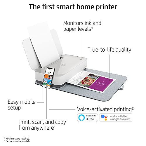 HP Tango X Smart Wireless Printer with Indigo Linen -cover – Mobile Remote Print, Scan, Copy, HP Instant Ink (3DP64A)