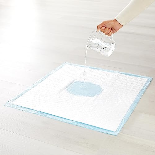 Amazon Basics Dog and Puppy Pee Pads with Leak-Proof Quick-Dry Design for Potty Training, Heavy Duty Absorbency, X-Large, 28 x 34 Inches - Pack of 25