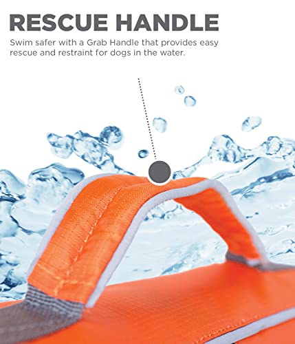Outward Hound Granby Splash Orange Dog Life Jacket, XS