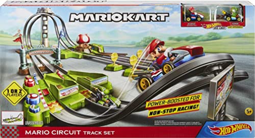 Hot Wheels Mario Kart Circuit Track Set with 1:64 Scale DIE-CAST Kart Replica Ages 3 and Above