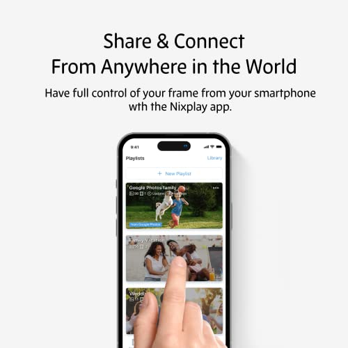 nixplay Smart Digital Picture Frame 10.1 Inch, Share Video Clips and Photos Instantly via E-Mail or App