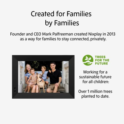 nixplay Smart Digital Picture Frame 10.1 Inch, Share Video Clips and Photos Instantly via E-Mail or App