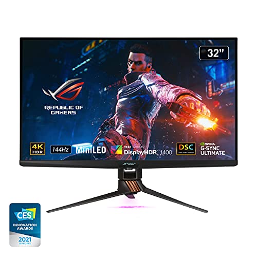 ASUS ROG Swift PG27UQ 27” 4K UHD 144Hz DP HDMI G-SYNC HDR Aura Sync Gaming Monitor with Eye Care