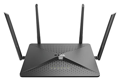 D-Link WiFi Router, AC2600 MU-MIMO Dual Band Gigabit 4K Streaming and Gaming with USB Ports, 4x4 Wireless Internet for Home (DIR-882-US), Black