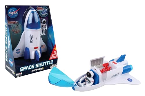 Daron NASA Space Adventure Series: Space Shuttle with Lights & Sounds & Figure, Approx 9" X 7"