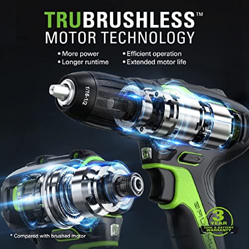 Greenworks 24V Brushless Drill / Impact Driver Combo Kit, (2) 1.5Ah USB (Power Bank) Batteries and Charger Included LED Light, 2pcs Driving Bits with Tool Bag