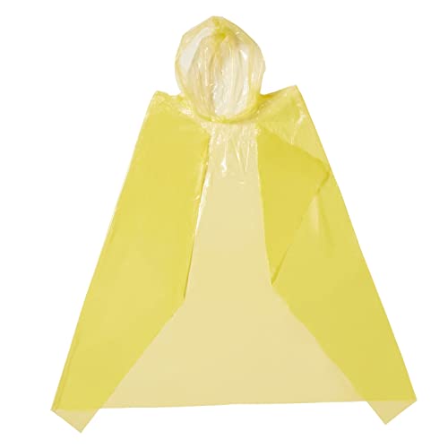 BLUE PANDA Juvale 20-Pack Disposable Rain Ponchos for Kids - Emergency Plastic Raincoats with Hood for Boys and Girls (4 Colors, Clear)