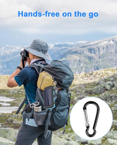 ERRBBIC Solar Power Bank, 𝟮𝟬𝟮𝟰 𝙐𝙥𝙜𝙧𝙖𝙙𝙚 Portable Charger 38800mah, Waterproof Battery Backup Charger, Solar Panel Charger with Dual LED Flashlights, Suitable for Outdoor Camping Travel