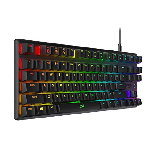 HyperX Alloy Origins Core - Tenkeyless Mechanical Gaming Keyboard, Software Controlled Light & Macro Customization, Compact Form Factor, RGB LED Backlit, Linear HyperX Red Switch
