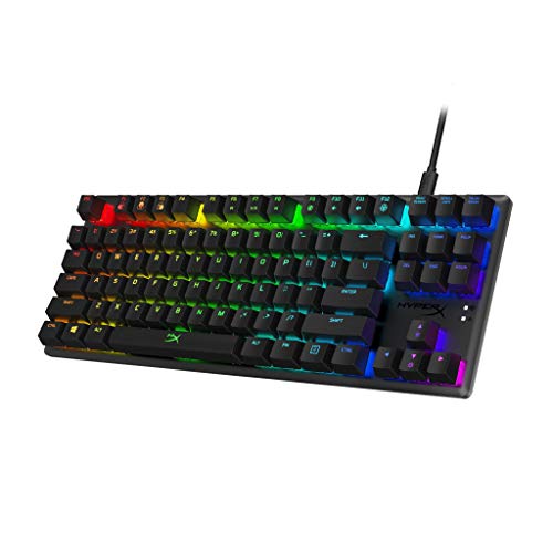 HyperX Alloy Origins Core - Tenkeyless Mechanical Gaming Keyboard, Software Controlled Light & Macro Customization, Compact Form Factor, RGB LED Backlit, Linear HyperX Red Switch