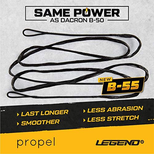 Legend - Recurve Bow String | Traditional Bow String | Dacron Bow String Replacement | Recurve Bow Accessories | Archery Equipment for Recurve Bow | Bowstring AMO 48in to 66in | 12-14-16 Strands