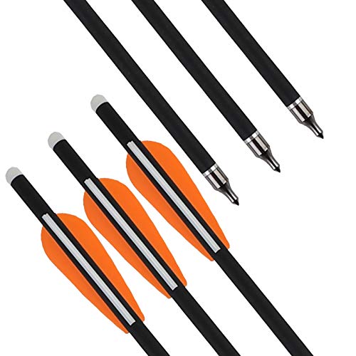 REEGOX Crossbow Bolts 16/18 inch Bio Crossbow Arrows Moon Nocks Removable Tips (Pack of 12)