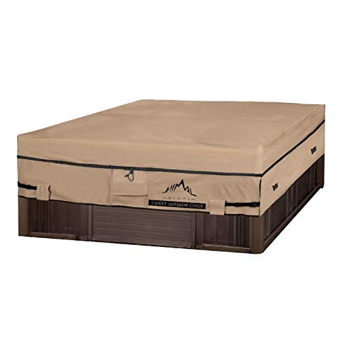 Himal Square Hot Tub Cover - Heavy Duty 600D Polyester Waterproof,UV Protection SPA Cover for Hot Tub,85 x 85 inch