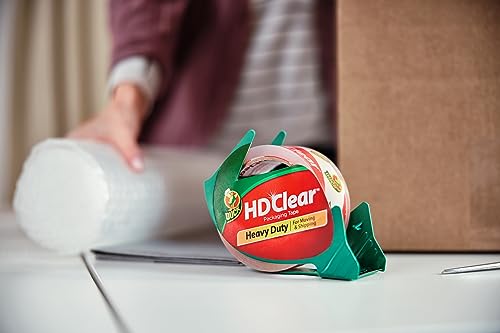 Duck HD Clear Heavy Duty Packing Tape Refill, 4 Rolls, 1.88 Inch x 54.6 Yard, (240378)