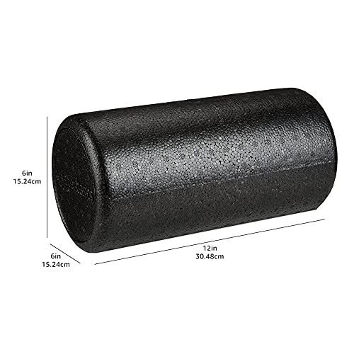 Amazon Basics High-Density Round Foam Roller for Exercise and Recovery - 24-Inch, Black