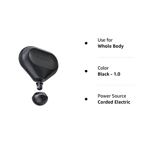 Theragun Mini - Handheld Electric Massage Gun - Compact Muscle and Deep Tissue Treatment for Any Athlete On The Go - Portable Percussion Massager with QuietForce Technology - 4th Generation - Black