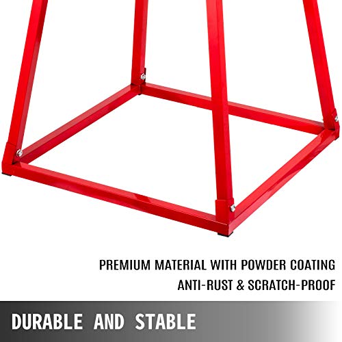 VEVOR Plyometric Platform Box Fitness Exercise Jump Box Step Plyometric Box Jump for Exercise Fit Training (12/18/24/Red) (18 inch)