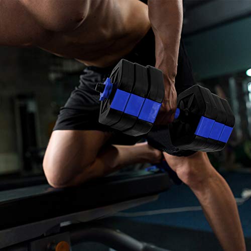 VIVITORY Dumbbell Sets Adjustable Weights, Free Weights Dumbbells Set with Connector, Non-Rolling Adjustable Dumbbell Set, Dumbbells Weights Set for Home Gym, 44 Lbs, Hexagon, Cement Mixture