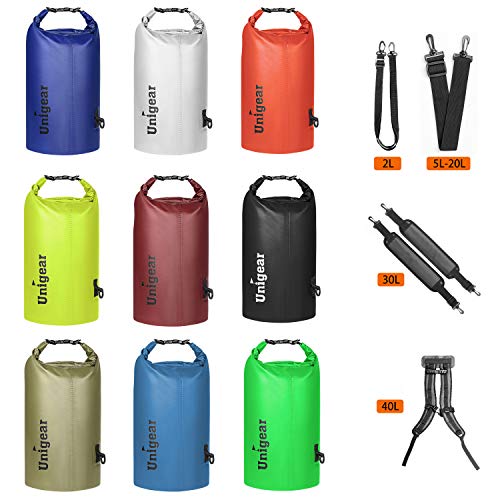 Unigear Dry Bag Waterproof, Floating and Lightweight Bags for Kayaking, Boating, Fishing, Swimming and Camping with Waterproof Phone Case