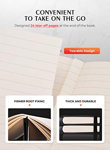 AISBUGUR Pocket Notebook Small Notebook 2-Pack, 3.7" x 5.7" pocket notebook hardcover Total 320 Pages Thick Lined Paper with Inner Pockets Leather Mini Journal Notepad