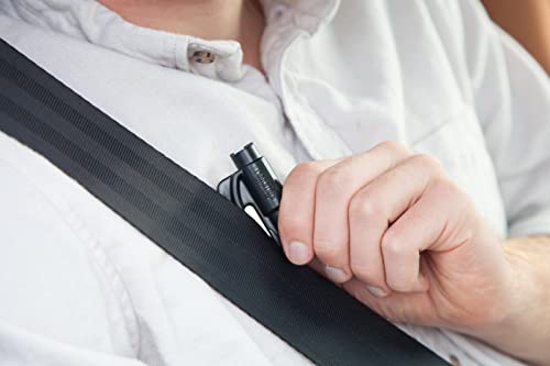 Resqme Family Pack of 3, The Original Emergency Keychain Car Escape Tool, 2-in-1 Seatbelt Cutter and Window Breaker, Made in USA, Orange, Black, Pink