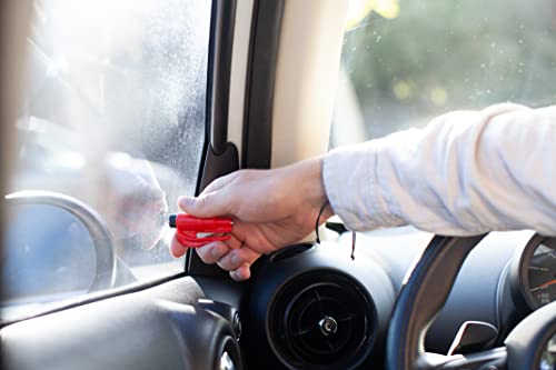 Resqme Family Pack of 3, The Original Emergency Keychain Car Escape Tool, 2-in-1 Seatbelt Cutter and Window Breaker, Made in USA, Orange, Black, Pink