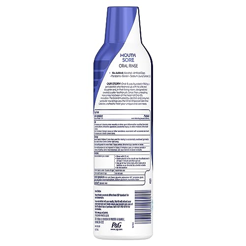Oral-B Mouth Sore Mouthwash Special Care Oral Rinse, 16 fl oz