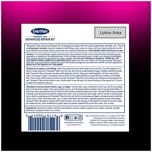 Dentek Temparin Max Repair Kit, 13+ Repairs, 2.64 Grams (Pack of 6)