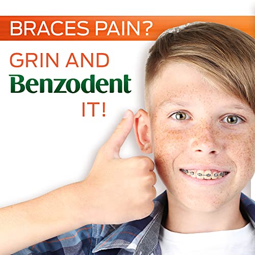 Benzodent Dental Pain Relieving Cream for Dentures and Braces, 0.25 Ounce Tube