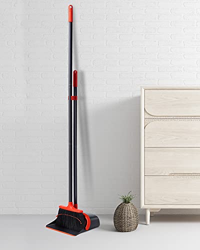 Broom and Dustpan Set for Home, Dustpan and Broom Set, Broom and Dustpan Combo for Office Home Kitchen Lobby Floor Use Dustpan Broom Set