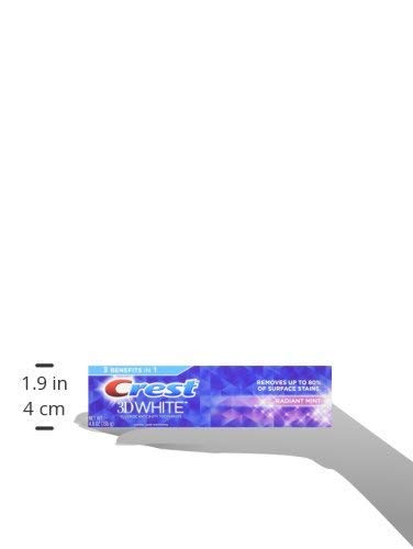 Crest 3D White Toothpaste Radiant Mint, 3.8 Ounce (Pack of 3)