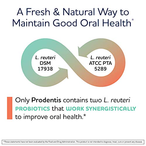 BioGaia Prodentis Mint Lozenges, A Dental Probiotic for Men and Women, Promotes Healthy Teeth and Gums, Fights Bad Breath, Alcohol Free, 30 Lozenges