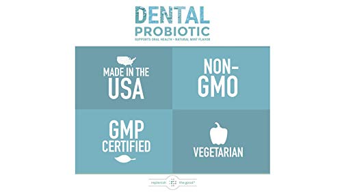 Replenish The Good Dental Probiotic Supplements w/ BLIS K12 & M18 | Boosts Oral Health | Fights Bad Breath (Halitosis), Tooth Decay, Strep Throat | 60 Sugar-Free Chewable Tablets (Mint Flavor)