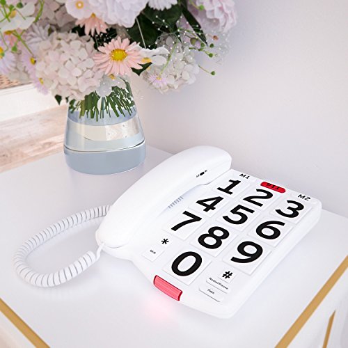 Home Intuition Big Button Corded Phone for Hearing and Visually Impaired Telephone for Seniors with Extra Loud Ringer
