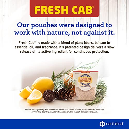 Fresh Cab Botanical Rodent Repellent - Environmentally Friendly, Keeps Mice Out, 4 Scent Pouches