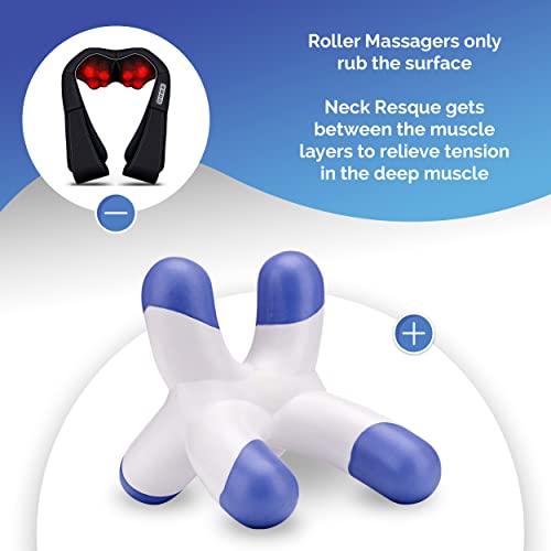 Amazing Neck Massager and Cervical Traction Device, Fast Pain Relief, Melts Away Muscle Knots, Trigger Point, Pain, Tension, Stretcher, Deep Tissue Massage, Home Use