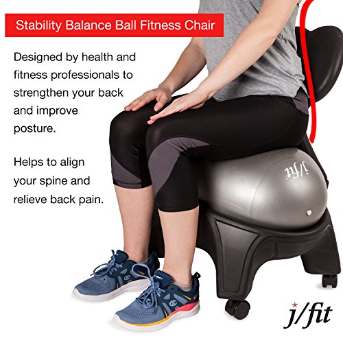 JFIT Ergonomic Comfort/Stability Balance Ball Fitness Chair