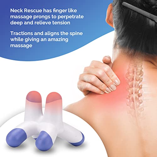 Amazing Neck Massager and Cervical Traction Device, Fast Pain Relief, Melts Away Muscle Knots, Trigger Point, Pain, Tension, Stretcher, Deep Tissue Massage, Home Use