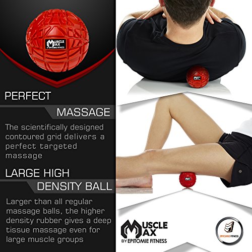 Muscle Max Massage Ball - Therapy Ball for Trigger Point Massage - Deep Tissue Massager for Myofascial Release - Mobility Ball for Exercise & Recovery