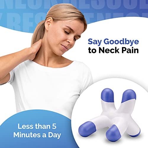 Amazing Neck Massager and Cervical Traction Device, Fast Pain Relief, Melts Away Muscle Knots, Trigger Point, Pain, Tension, Stretcher, Deep Tissue Massage, Home Use
