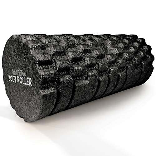 THE ORIGINAL BODY ROLLER - High Density Foam Roller Massager for Deep Tissue Massage of TheÂ Back and Leg Muscles - Self Myofascial Release of Painful Trigger Point Muscle Adhesions - 13" Black