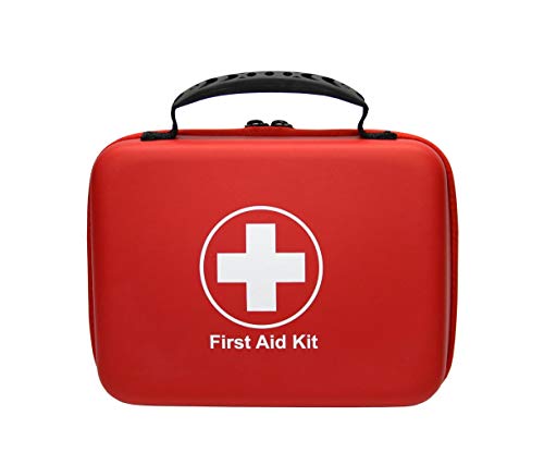 Compact First Aid Kit (228pcs) Designed for Family Emergency Care. Waterproof EVA Case and Bag is Ideal for The Car, Home, Boat, School, Camping, Hiking, Office, Sports. Protect Your Loved Ones.